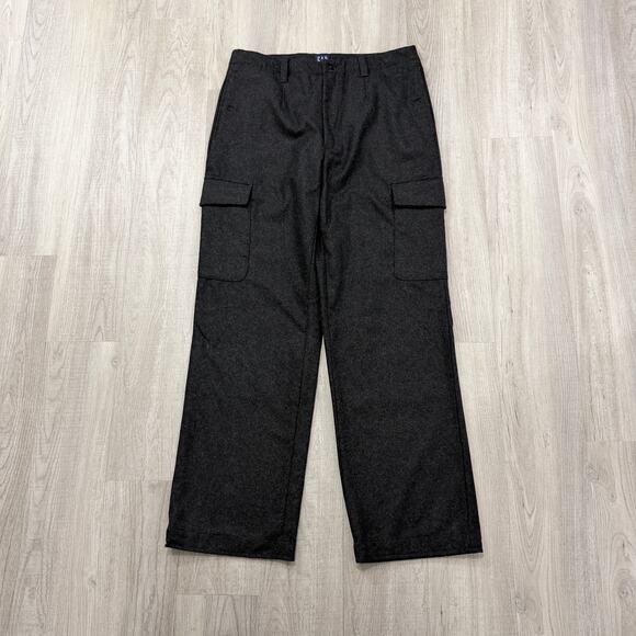 Vintage Gap Wool Cargo Pants Men's 32x32 Gray Straight Leg Preppy 2007 y2k - Picture 1 of 9
